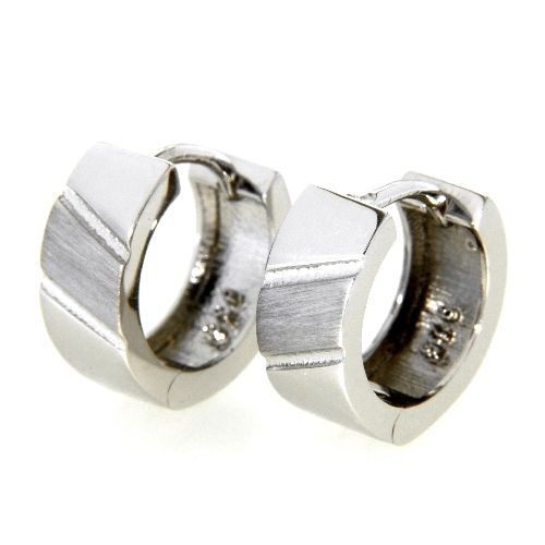 Scharniercreolen Silber 925 rhodiniert