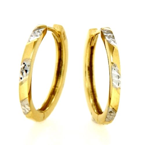 Scharniercreolen Gold 333 bicolor