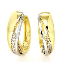 Scharniercreolen Gold 333 bicolor