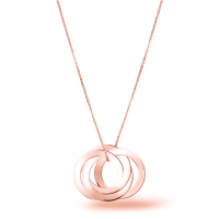 Beka&Bell Family Kette 4 Ringe rosé 42-45 cm mit Gravur