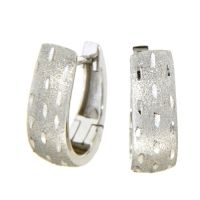 Scharniercreolen Silber 925 rhodiniert