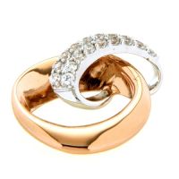 Anhänger Silber 925 rhodiniert & rosé vergoldet Zirkonia