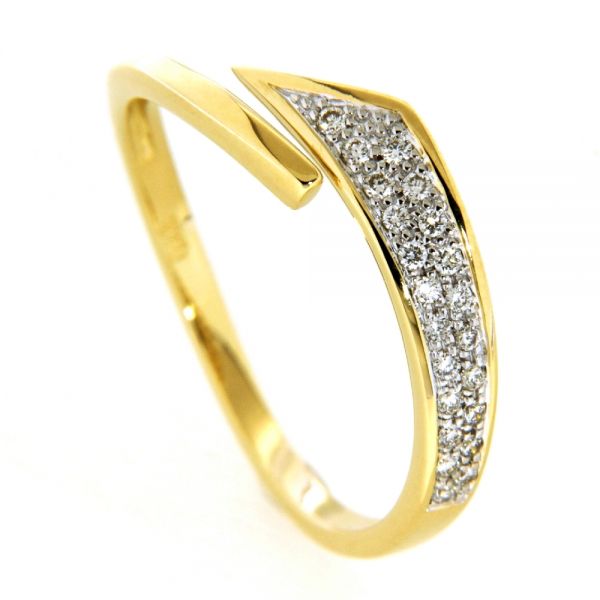 Ring Gold 585 Brillant 0,12 ct.WSI Weite 56