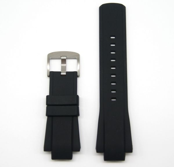 Original Ersatzarmband OFFICINA DEL TEMPO BGH2820SN für OT1028 Silikon schwarz
