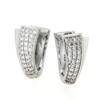 Scharniercreolen Silber 925 rhodiniert