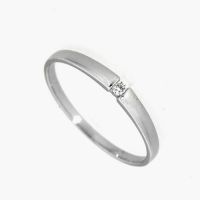 Ring Weißgold 585 Brillant 0,03 ct. W/SI Weite 54