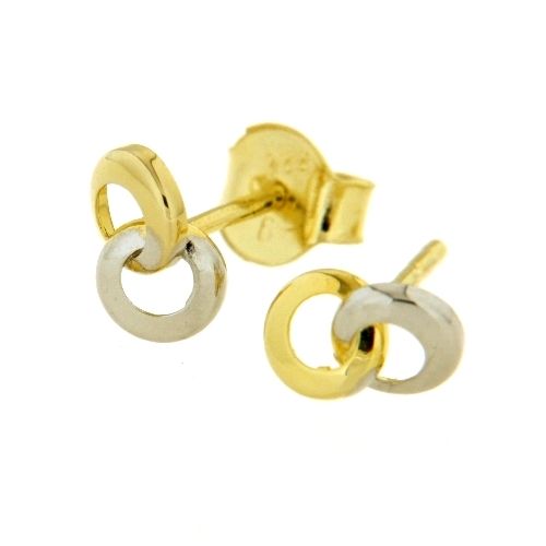 Ohrstecker Gold 333 bicolor