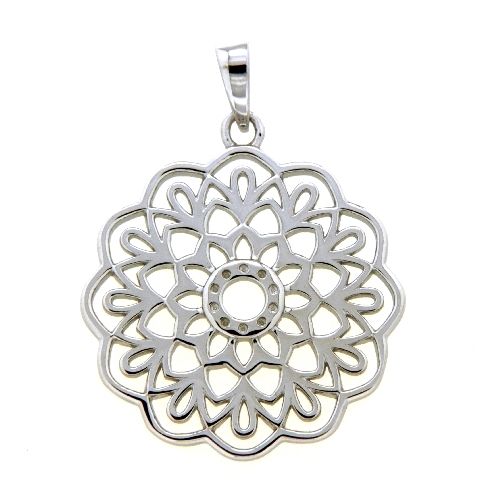 Anhänger Silber 925 rhodiniert Lebensblume