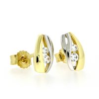 Ohrstecker Gold 333 bicolor