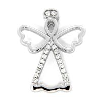 Anhänger Silber 925 rhodiniert Engel 
