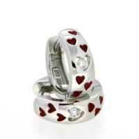 Scharniercreolen Silber 925 rhodiniert