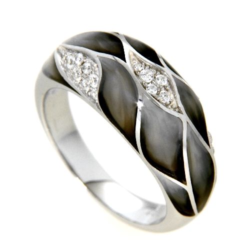 Ring Silber 925 rhodiniert Weite 60