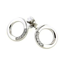 Ohrstecker Silber 925 rhodiniert Zirkonia