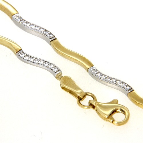 Armband Gold 333 19 cm bicolor