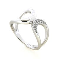 Ring Silber 925 rhodiniert Weite 60