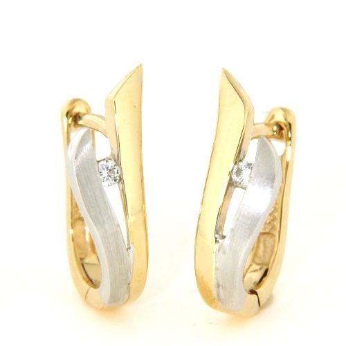 Scharniercreolen Gold 333 Zirkonia