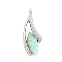 Anhänger Silber 925 rhodiniert synthetischer Opal