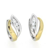 Scharniercreolen Silber 925 rhodiniert bicolor