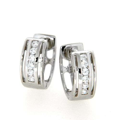 Scharniercreolen Silber 925 rhodiniert