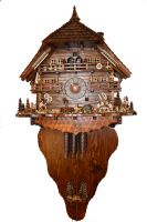 August Schwer Kuckucksuhr 8T Schwarzwald Haus 160 cm 7.9500.01.P