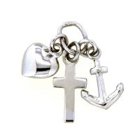 Anhänger Silber 925 rhodiniert Glaube, Liebe, Hoffnung