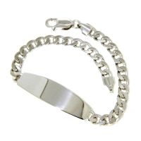 Idenditäts-Armband Silber 925 rhodiniert 19 cm