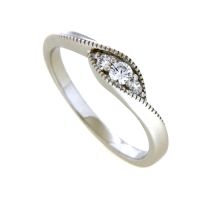 Ring Silber 925 rhodiniert Weite 60 Zirkonia