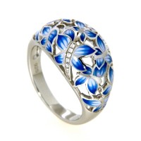 Ring Silber 925 rhodiniert Weite 56