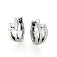 Scharniercreolen Silber 925 rhodiniert