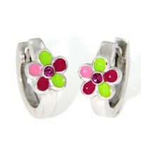 Scharniercreolen Silber 925 rhodiniert