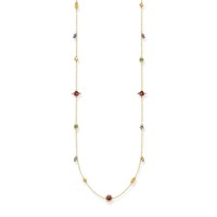 Thomas Sabo Kette farbige Steine vergoldet Länge 90 cm KE1896-488-7-L90v