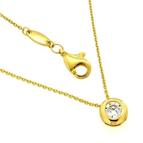 Collier Gold 333 45 cm Zirkonia