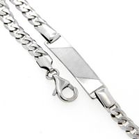 Idenditäts-Armband Silber 925 rhodiniert 19 cm