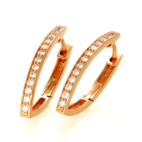 Scharniercreolen Silber 925 rosé vergoldet