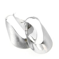 Creolen Silber 925 rhodiniert Sternenstauboptik 