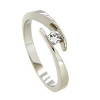 Ring Silber 925 rhodiniert Zirkonia Weite 60