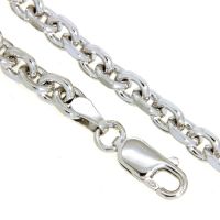 Ankerkette Silber 925 rhodiniert Anker 120 2-fach diamantiert 55 cm 