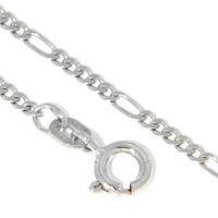 Figarokette (FP50) Silber 925 rhodiniert 45 cm