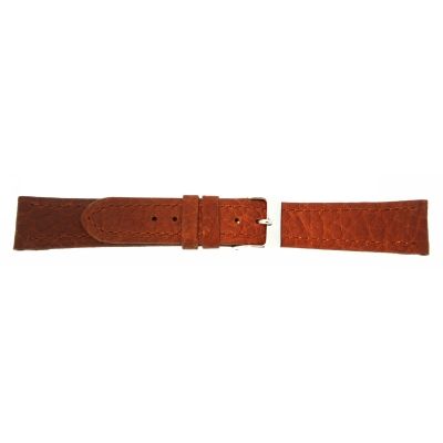 Uhrarmband Leder 20mm rotbraun Edelstahlschließe