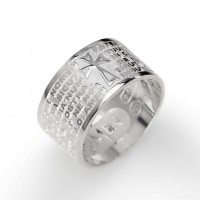 AMEN Ring Silber VATER UNSER Latein PNLA-24