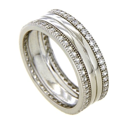 Ring Silber 925 rhodiniert Zirkonia Weite 66