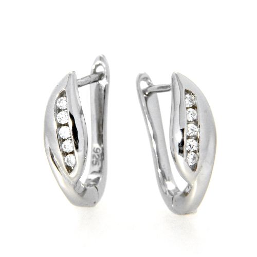 Scharniercreolen Silber 925 rhodiniert