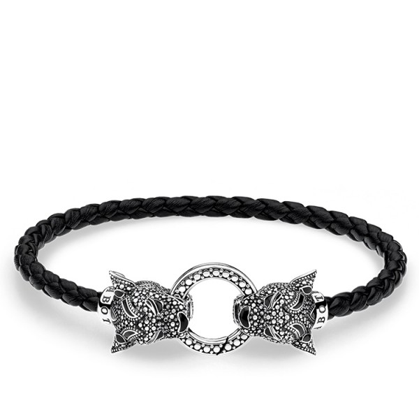 Thomas Sabo Lederarmband Black Cat Länge 19 cm A1932-682-11-L19