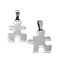 Partneranhänger Silber 925 rhodiniert Puzzle 