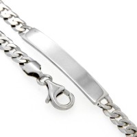 Idenditäts-Armband Silber 925 rhodiniert 21 cm