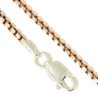 Kette Silber 925 rosé vergoldet 60 cm