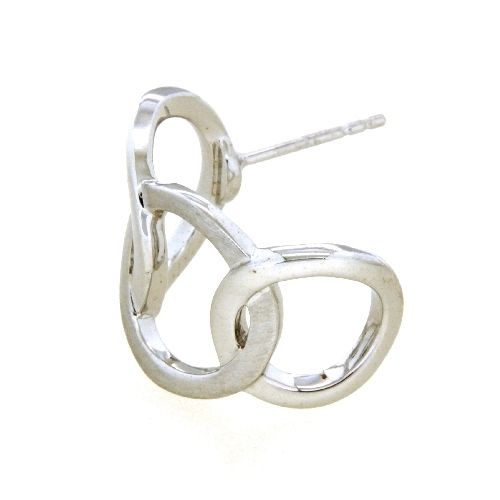Ohrstecker (Halbcreolen) Silber 925 rhodiniert