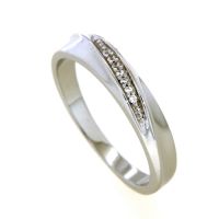 Ring Silber 925 rhodiniert Weite 56 Zirkonia