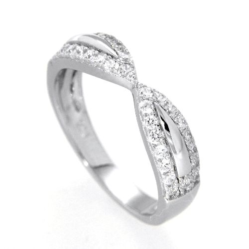Ring Silber 925 rhodiniert Weite 58