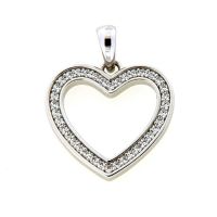 Herzanhänger Silber 925 rhodiniert 